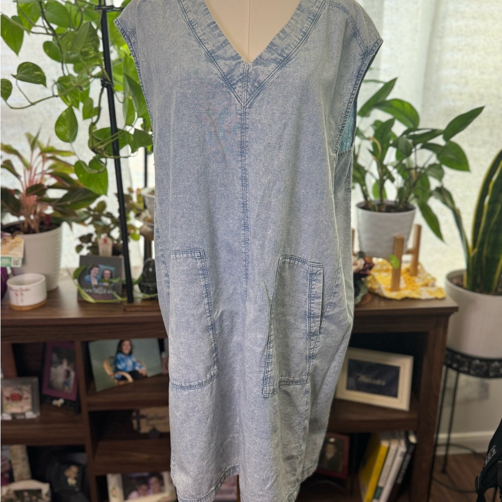 Splendid Light Blue Denim Midi Dress